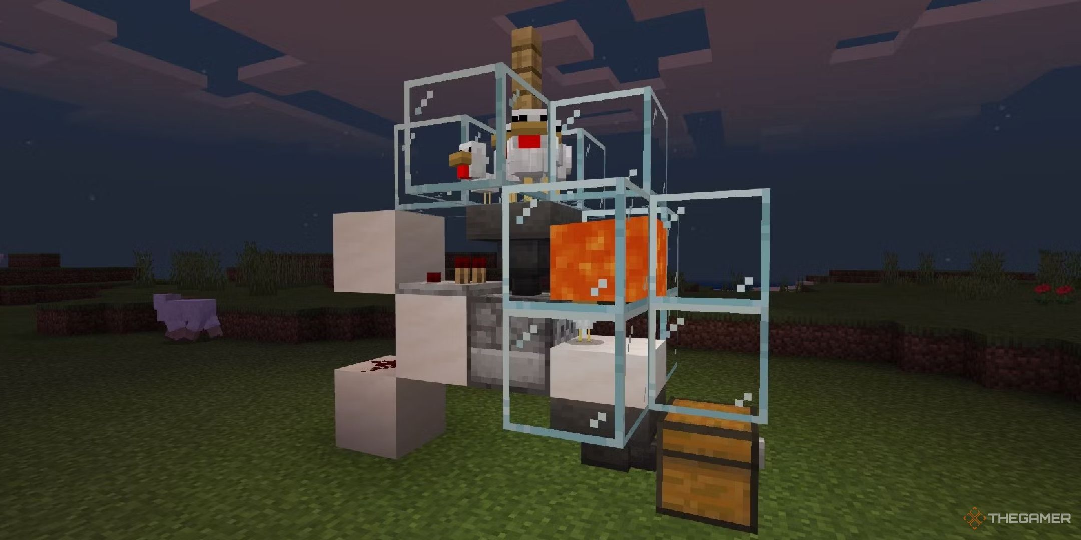 How To Build A Cooked Chicken Farm In Minecraft