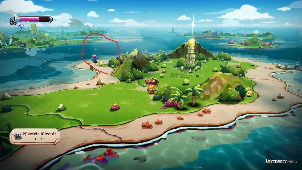 Aelius awaits beside the Orion Ruins in Cat Quest 3