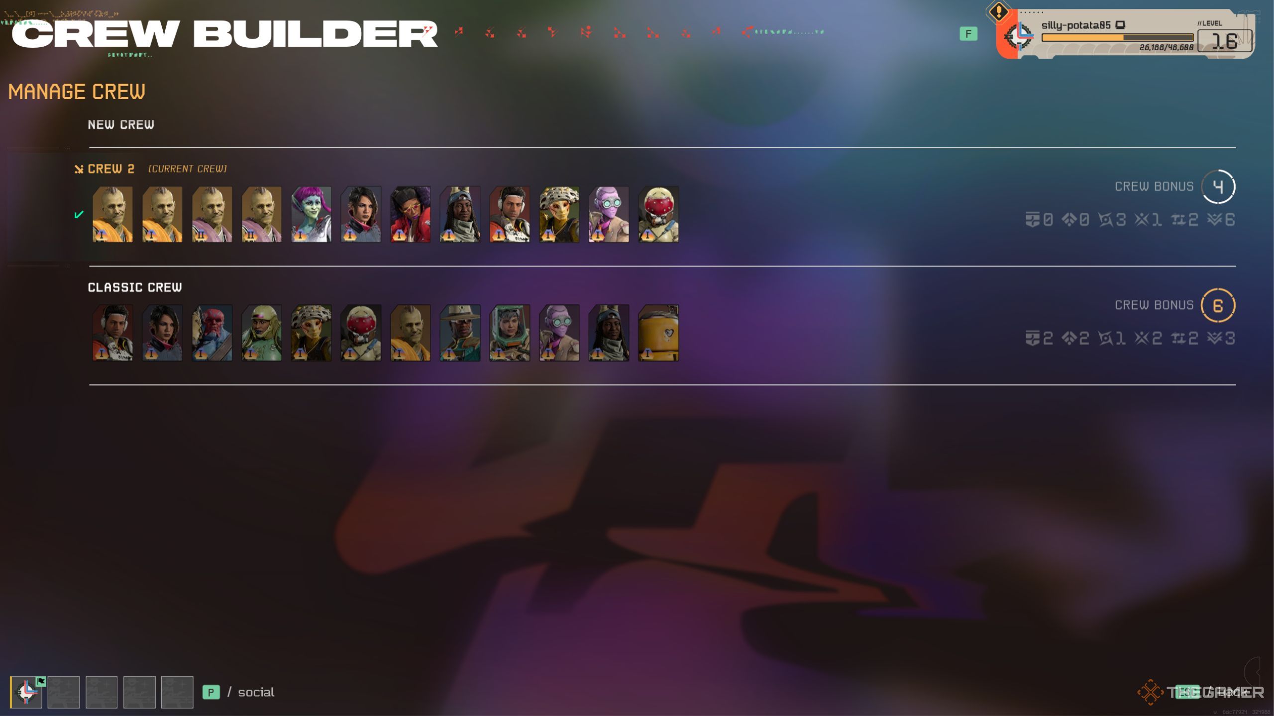 Concord Showing Multiple Crews In Crew Builder.
