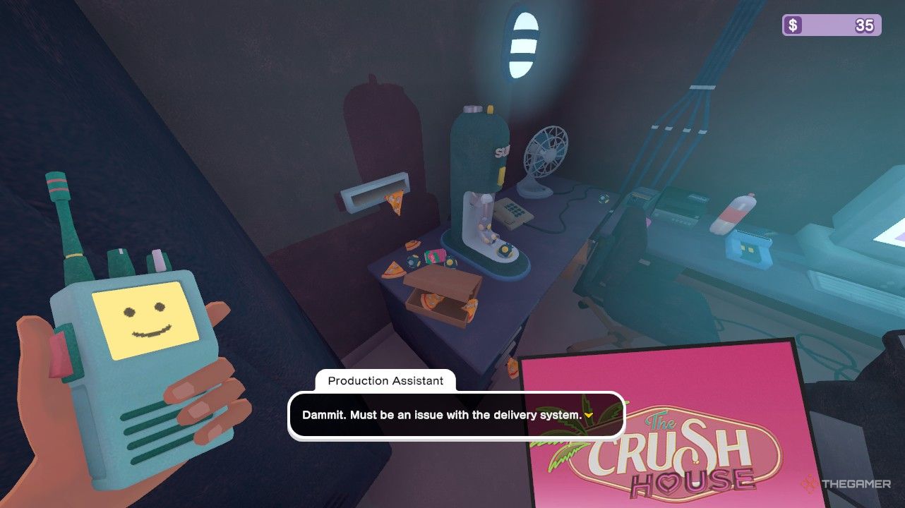 Earning the Gimme Pizza achievement in The Crush House.-1