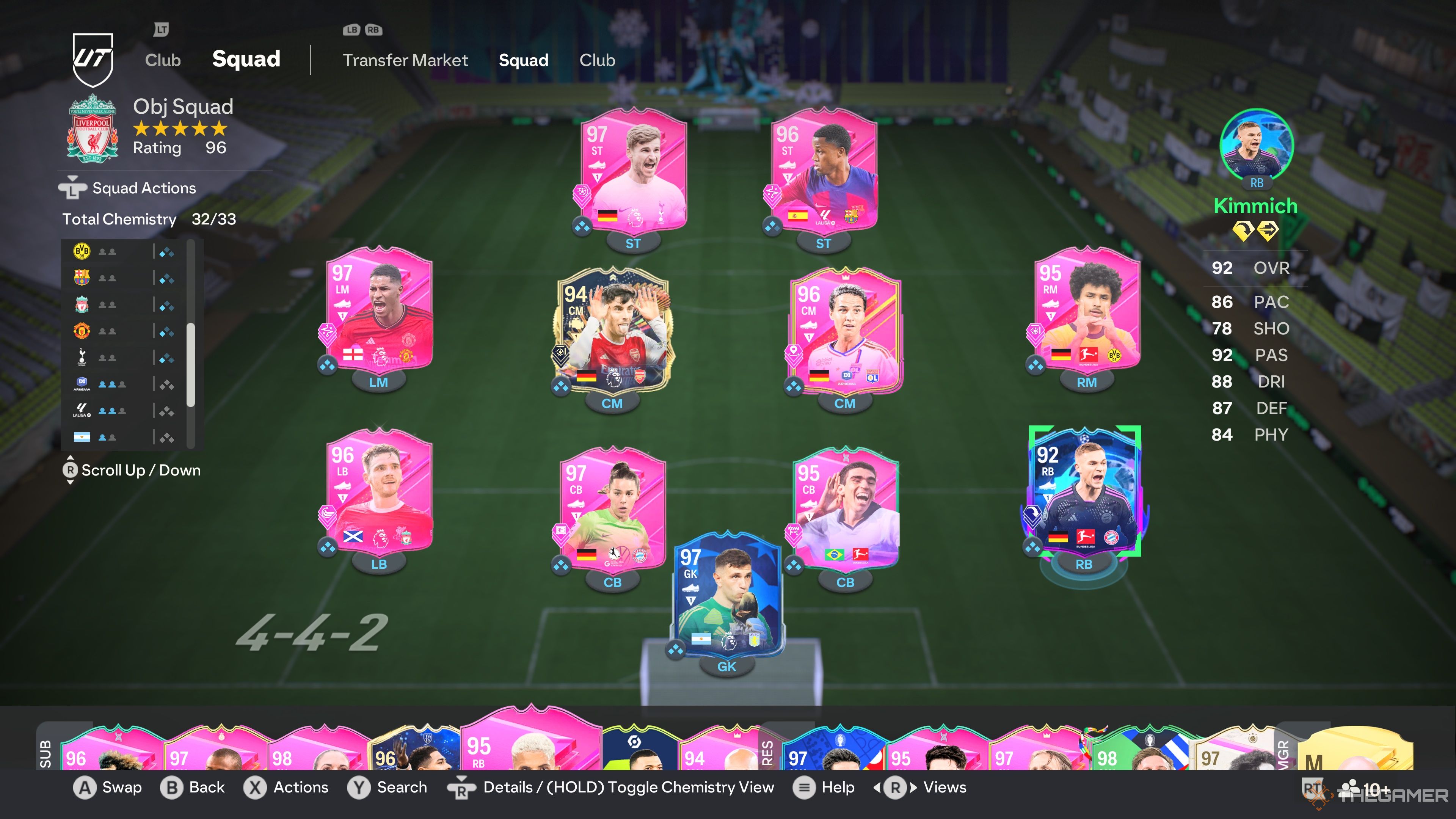 The Jonas Wind FUTTIES Challenge Team example in the menu of EA Sports FC 24.