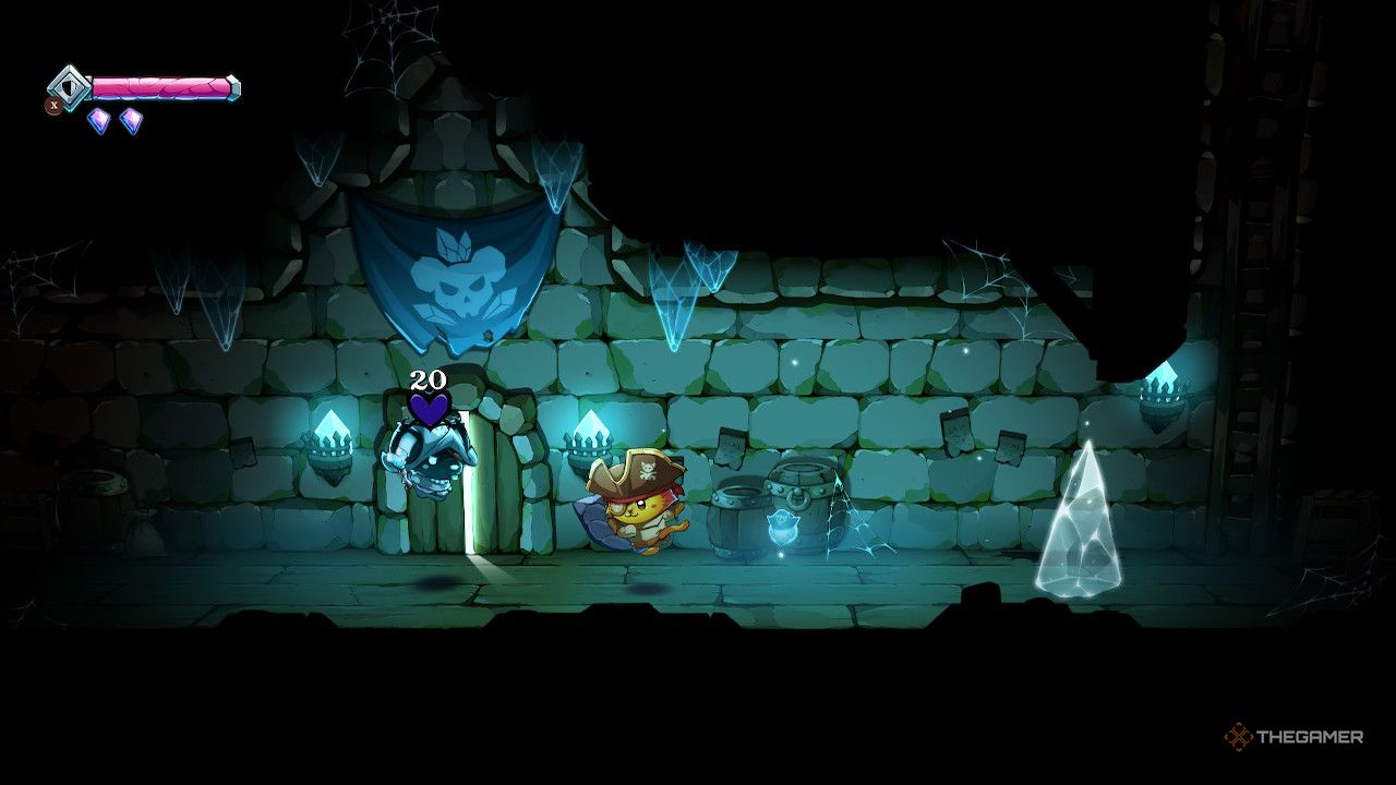 Finishing off an Ice Pi-rat in Cat Quest 3