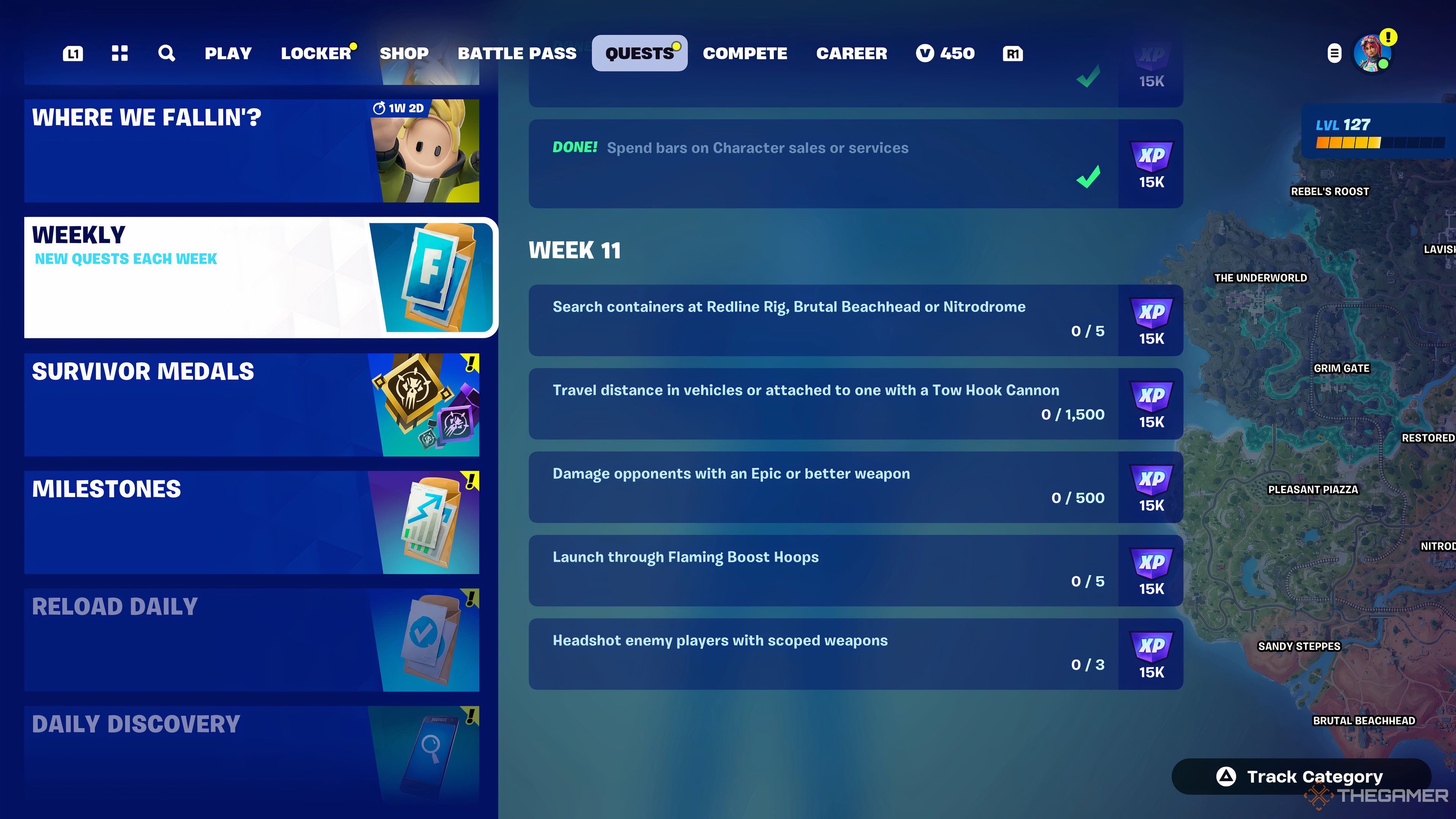 Week 11 Quests In Fortnite Chapter 5 Season 3.