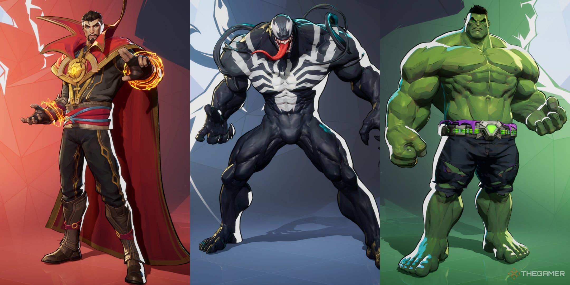 Marvel Rivals Hulk, Venom and Dr Strange