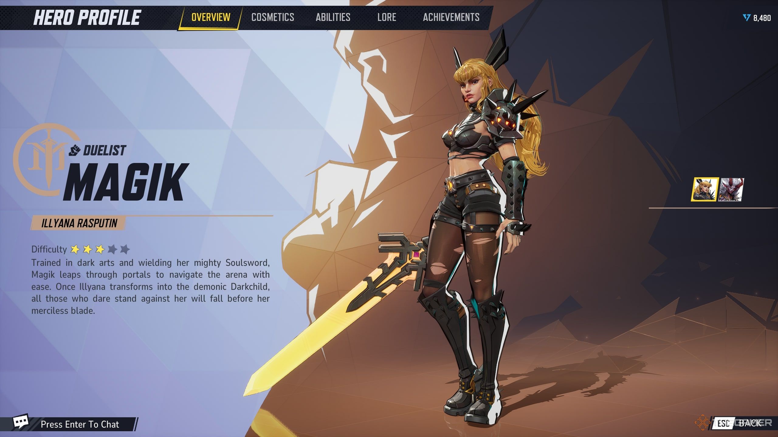 Magik's Hero Screen