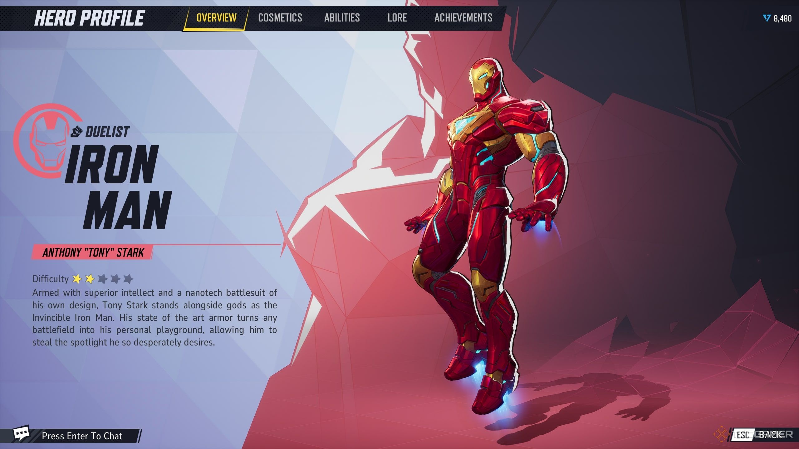 Iron Man's Hero Screen