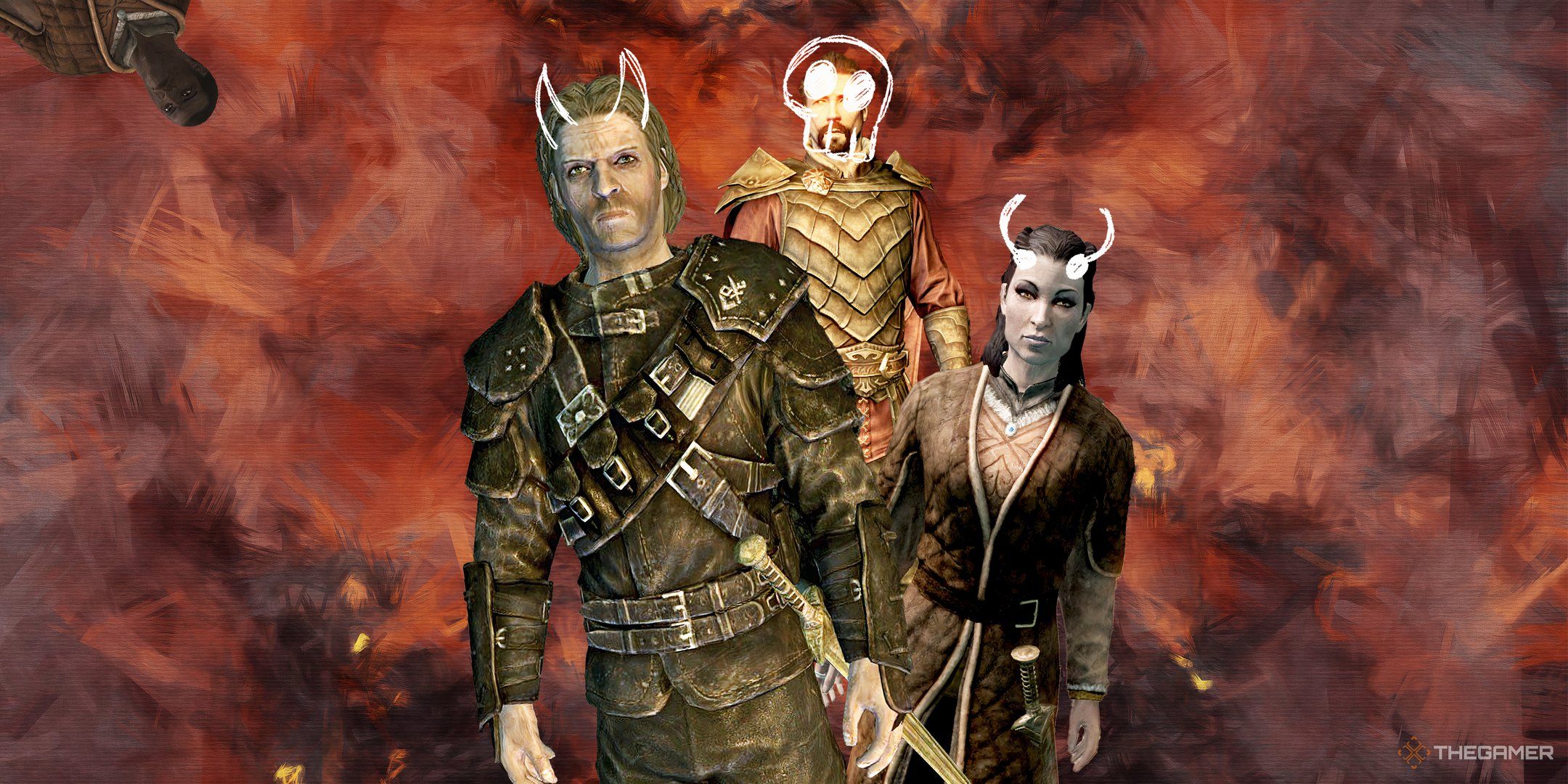 Mean Skyrim charactersfeaturing mercer frey, harkon and maven