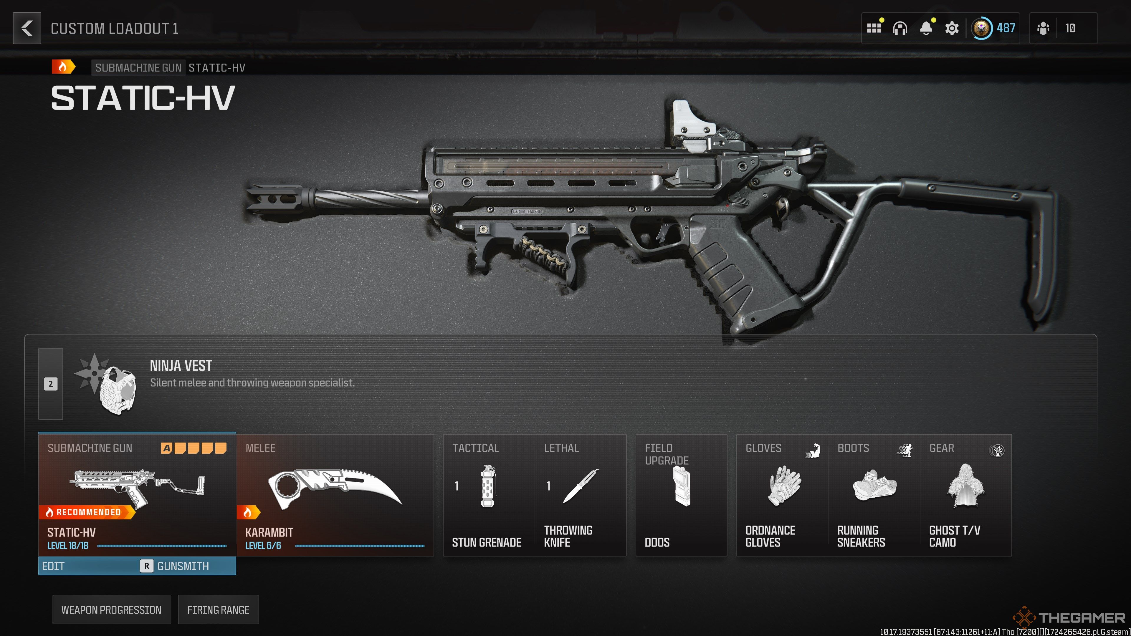 Modern Warfare 3 Ninja Vest Loadout با Karambit و Stealth Perks