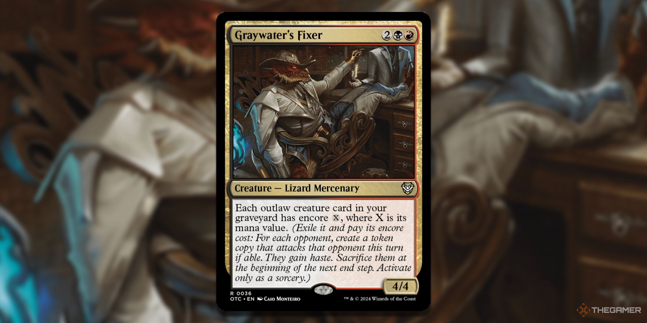 MTG Graywaters Fixer card with the image in the background.