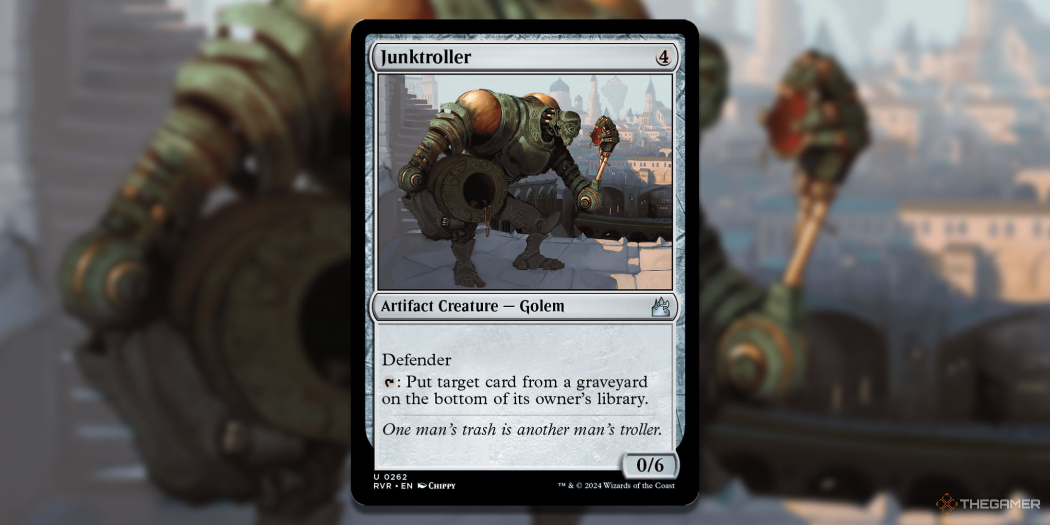 MTG Junktroller card with background art.