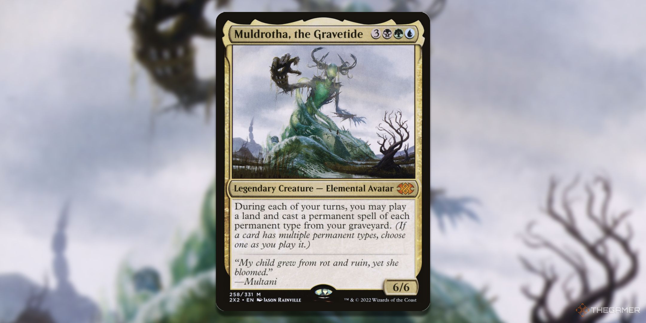Muldrotha, the grave time card with the art in the background.