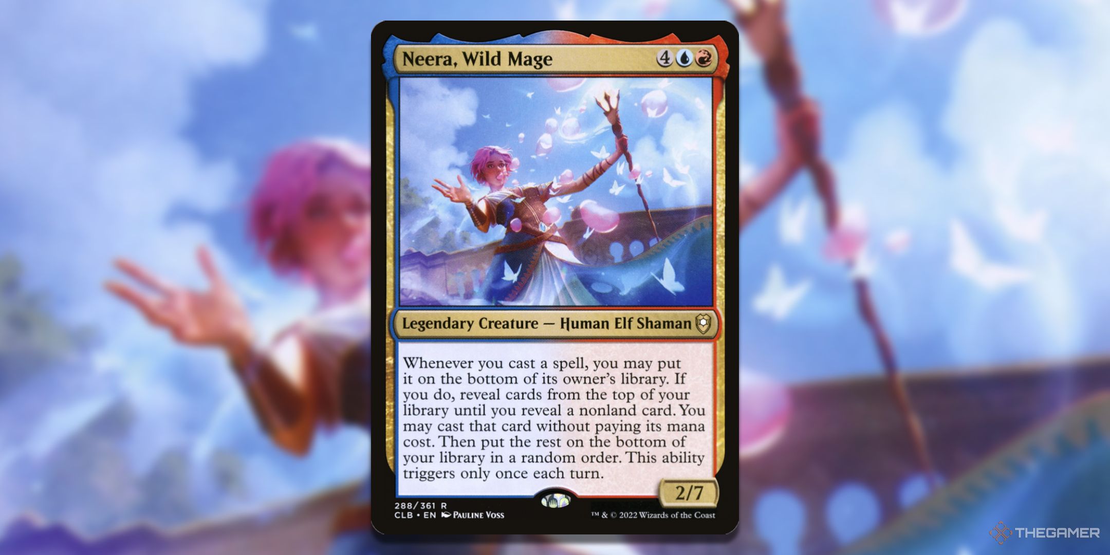 MTG Neera, Wild Mage card with background art.