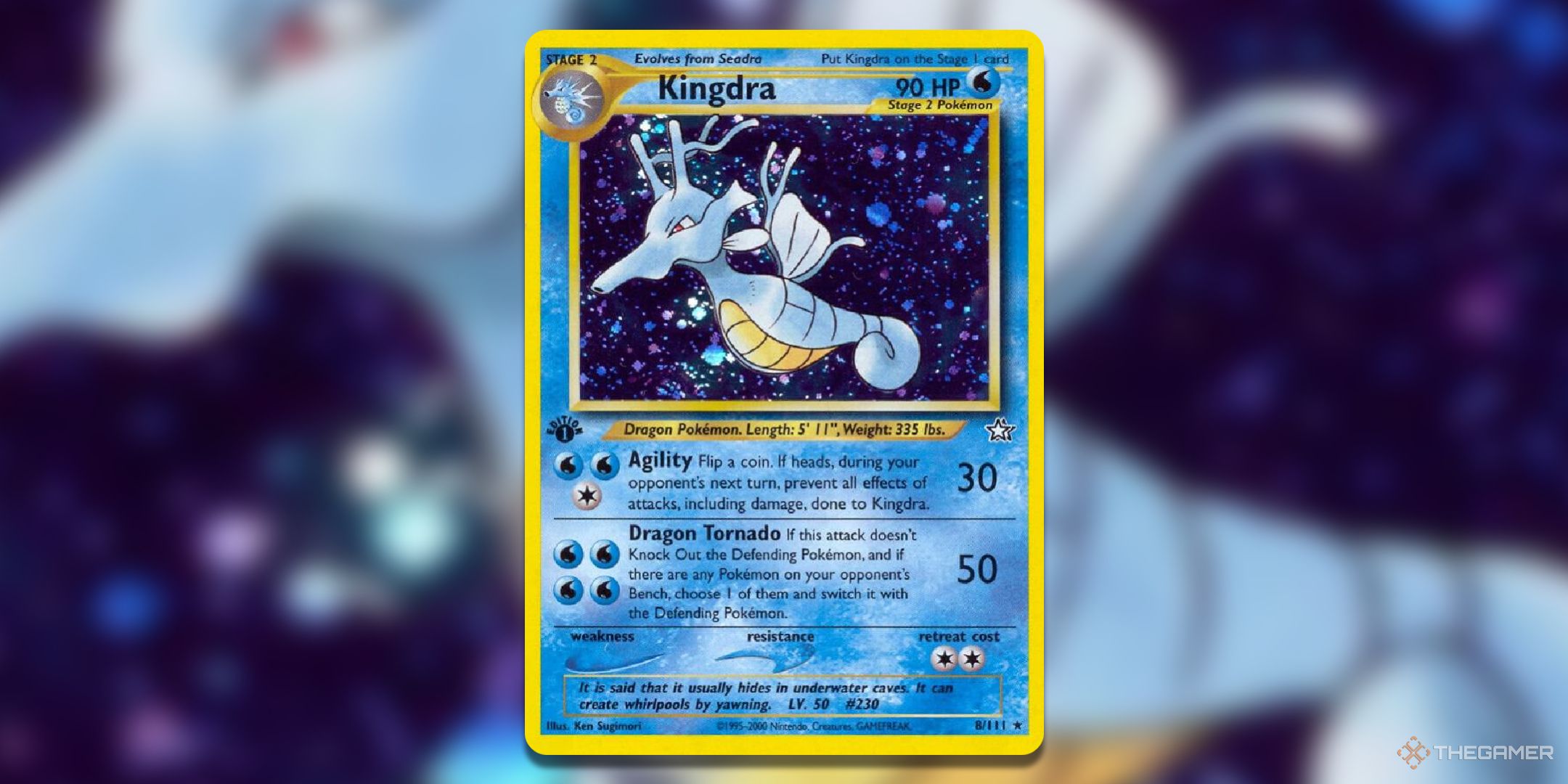 Neo Destiny Kingdra Pokemon TCG Card Art.