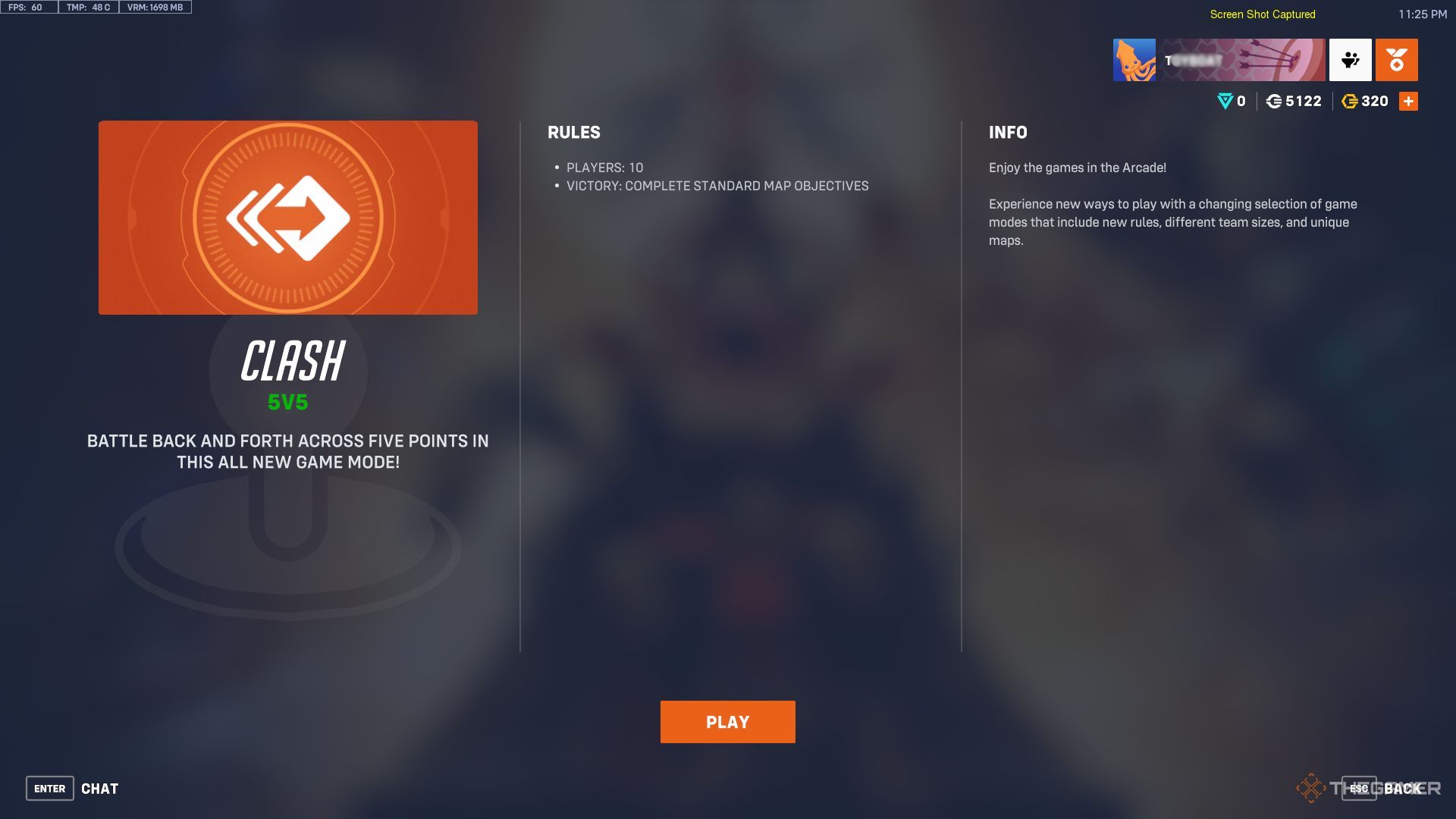 A screenshot of the Clash Game Mode overview in Overwatch 2. 