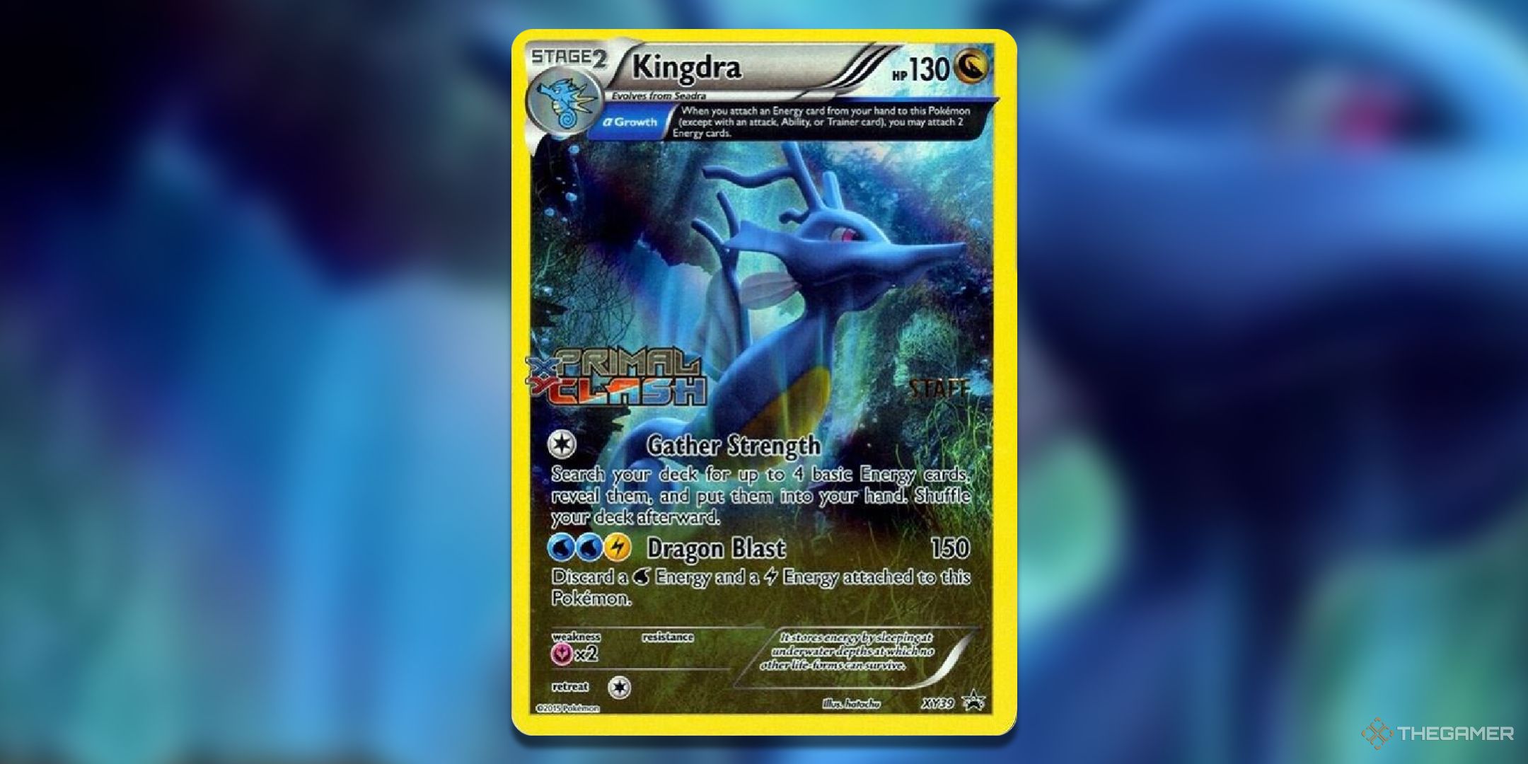 Primal Clash Kingdra Pokemon TCG Card Art.