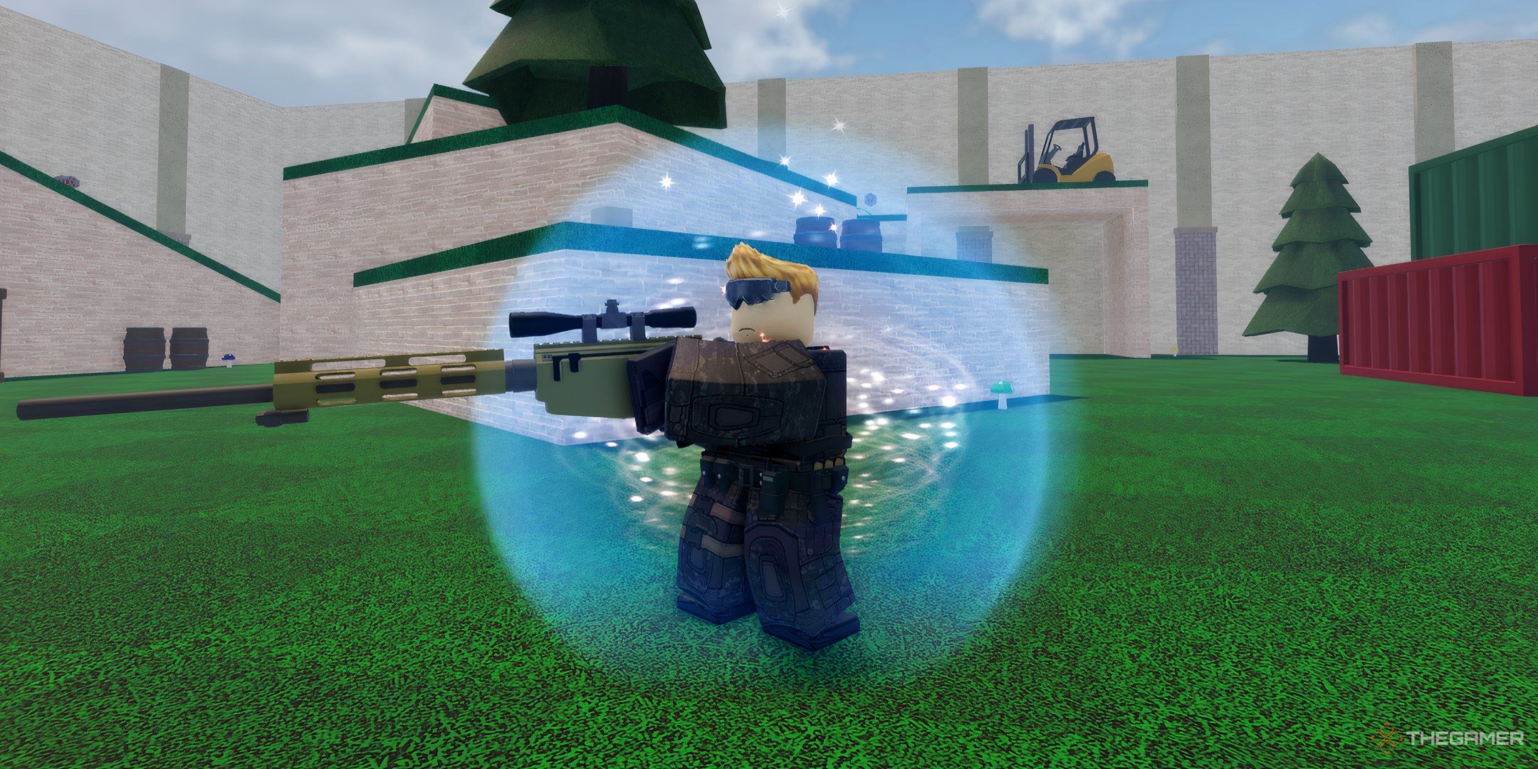 a player in No-Scope Arcade on Roblox