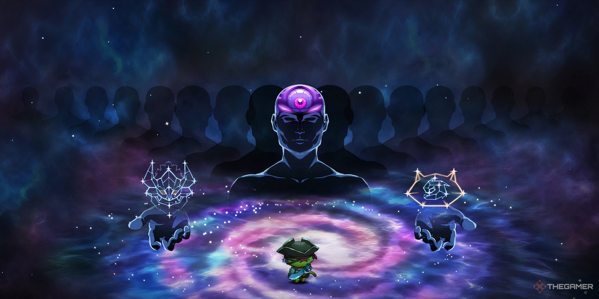 The Apawcolypse creatures summon the protagonist to their realm in Cat Quest 3