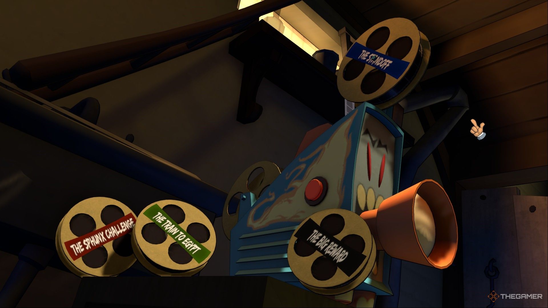 The film reel menu in Sam and Max The Devil's Playhouse Episode 2