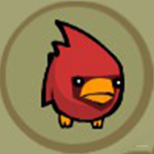 The portrait of the Cardinal animal orb appears inside a circle in Castle Crashers.