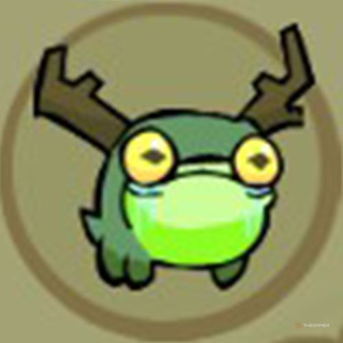 The portrait of the Frogglet animal orb appears inside a circle in Castle Crashers.