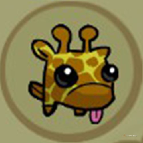 The portrait of the Giraffey animal orb appears inside a circle in Castle Crashers.