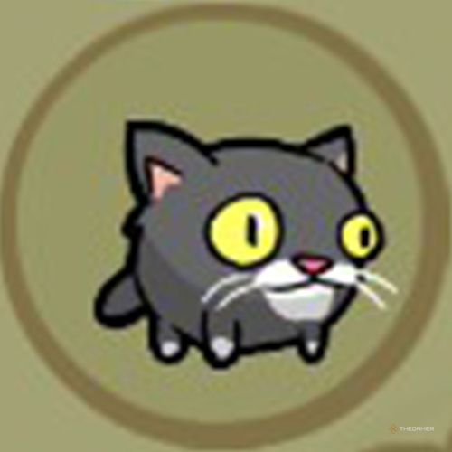 The portrait of the Meowburt animal orb appears inside a circle in Castle Crashers.