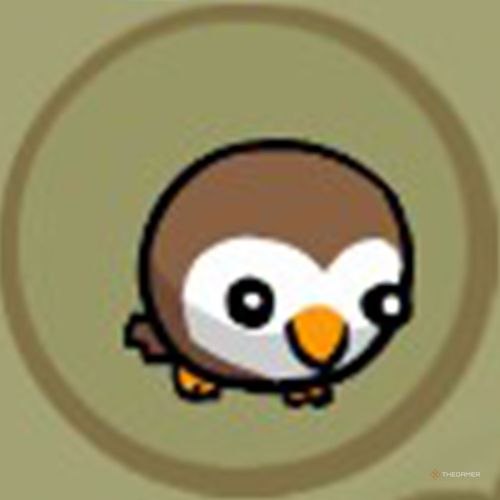 The portrait of the Owlet animal orb appears inside a circle in Castle Crashers.