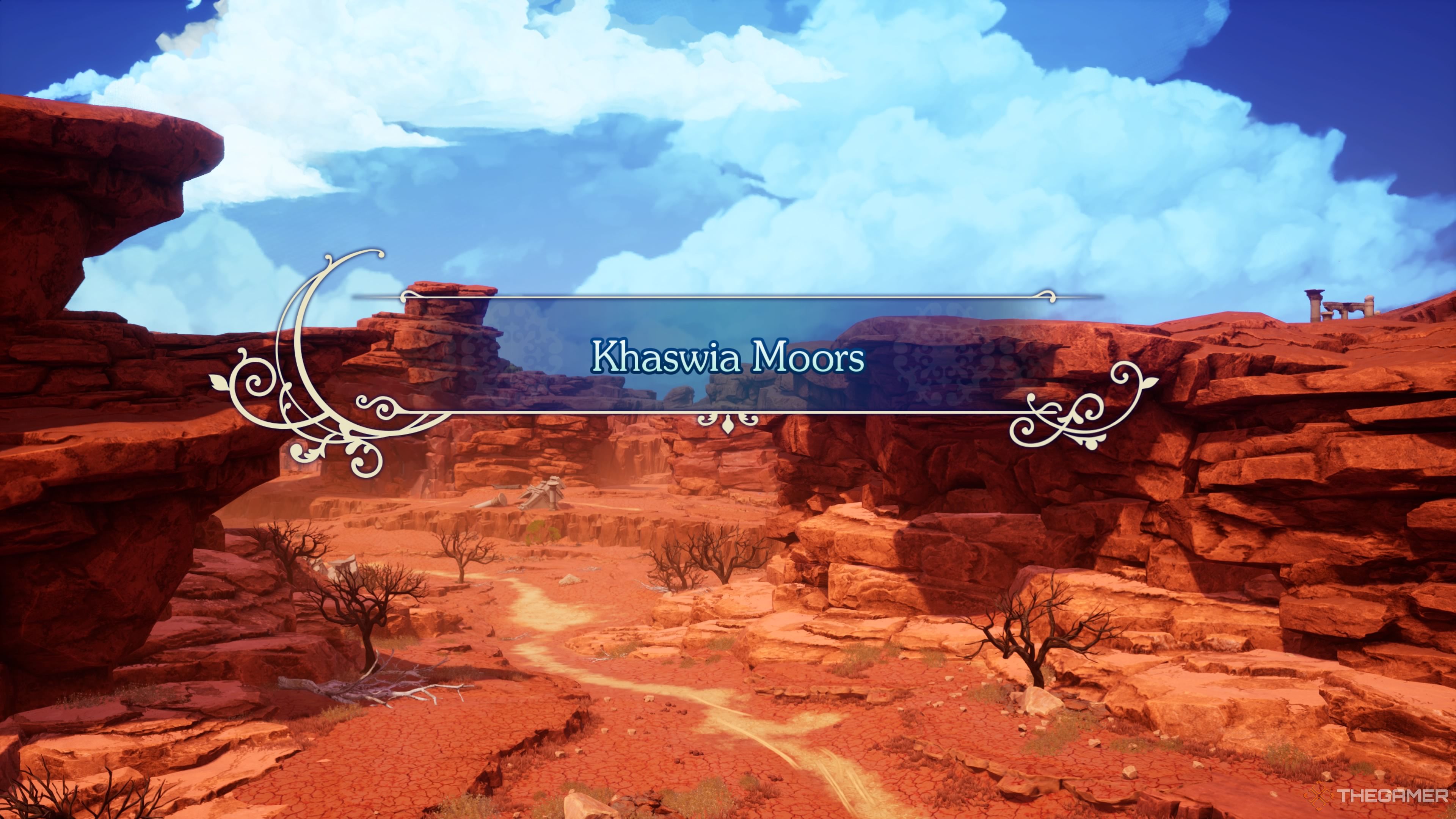 The introduction to the Khaswia Moors location in Visions of Mana.