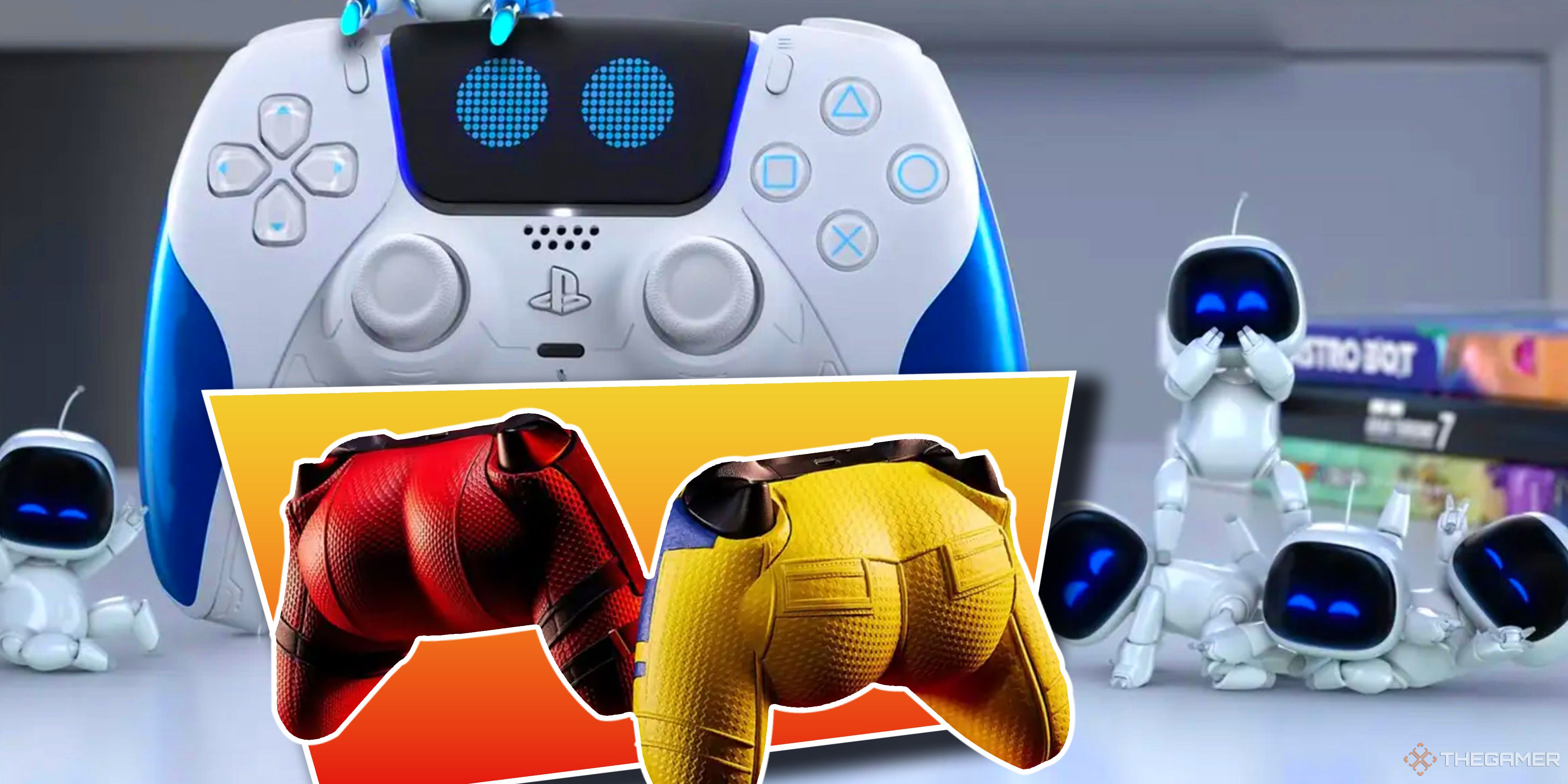 Astro Bot and Deadpool and Wolverine Controllers