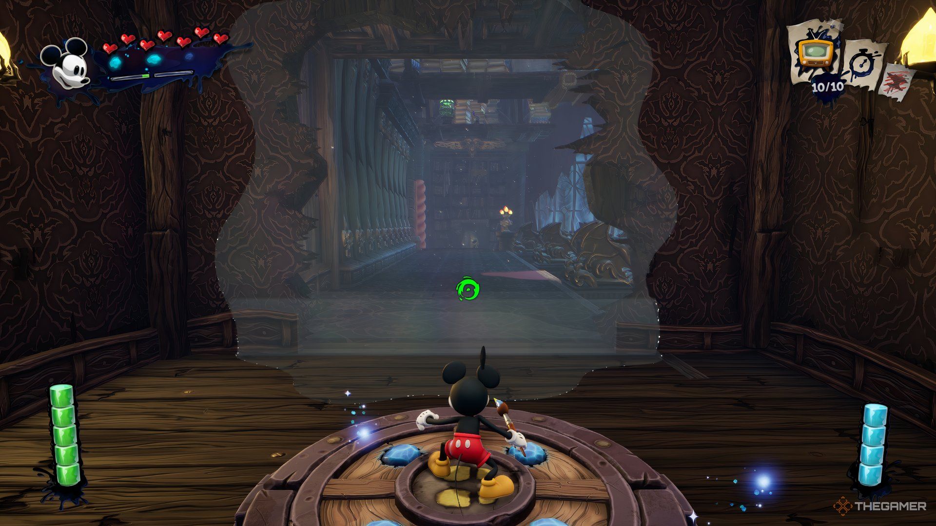 Как привести в порядок книжные шкафы в библиотеке в Epic Mickey: Rebrushed