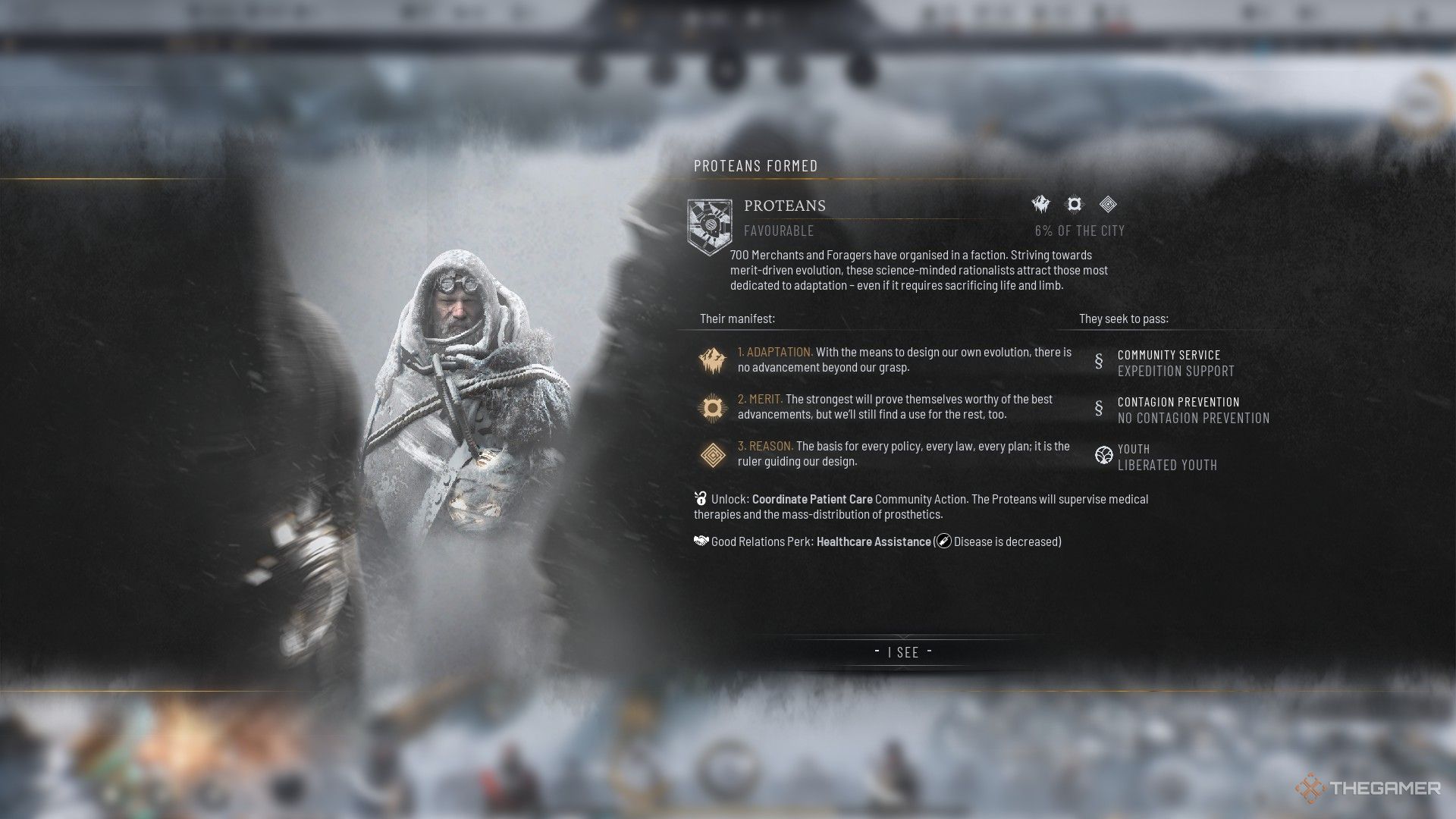 The Protean Faction is formed in Frostpunk 2.