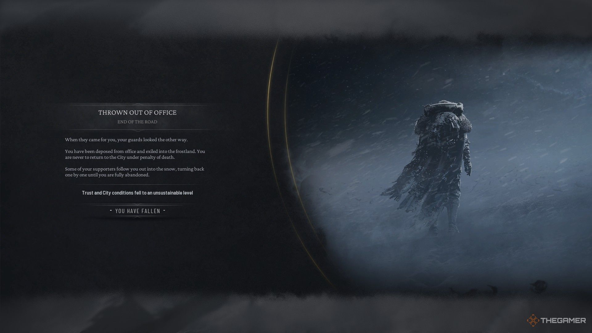 نیو لندن بازیکن را به خاطر رهبر بدی در Frostpunk 2 اخراج می کند.