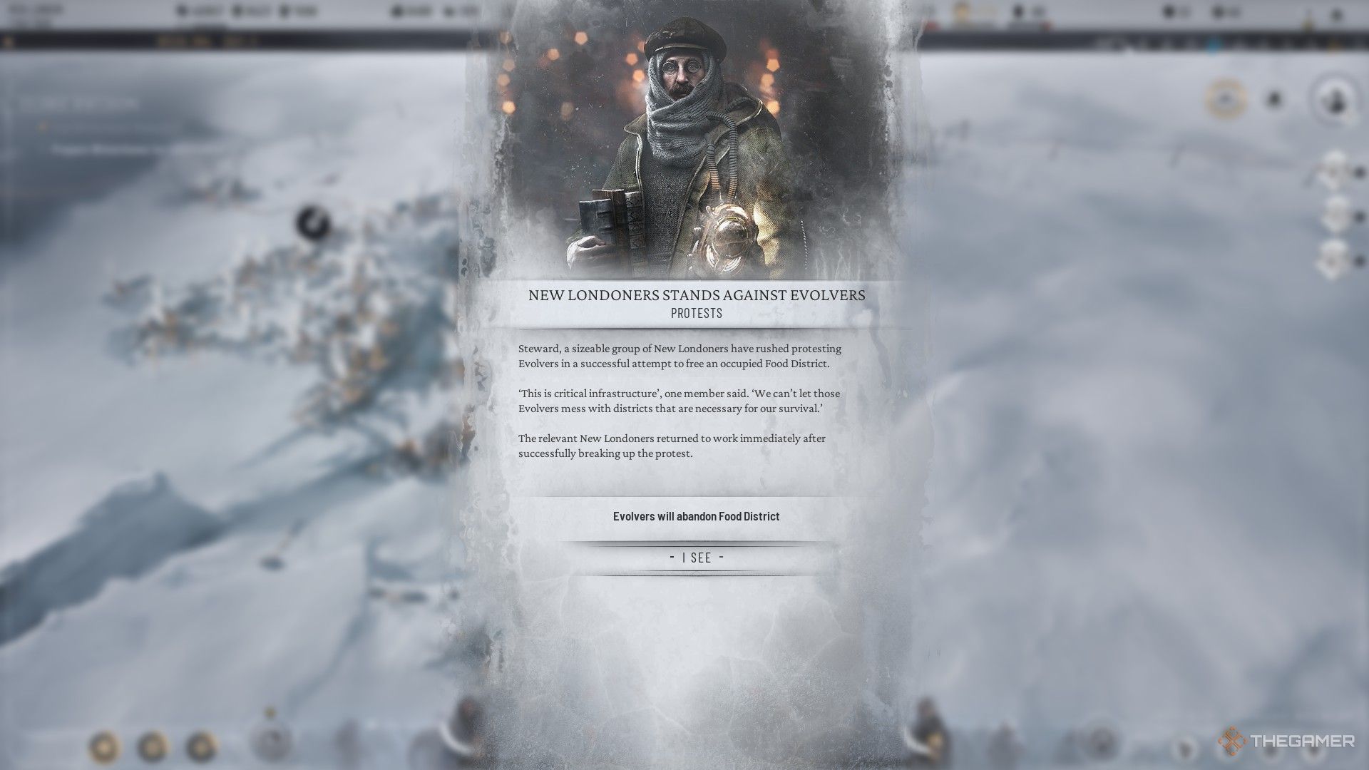 Faithkeepers اعتراض Evolvers را در Frostpunk 2 متوقف می کنند.
