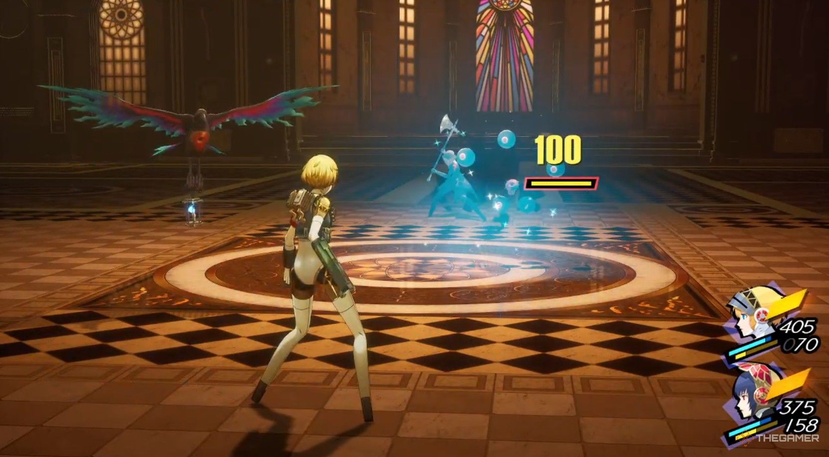 Acheron Seeker using Spirit Drain on Aigis in Persona 3 Reload Episode Aigis.