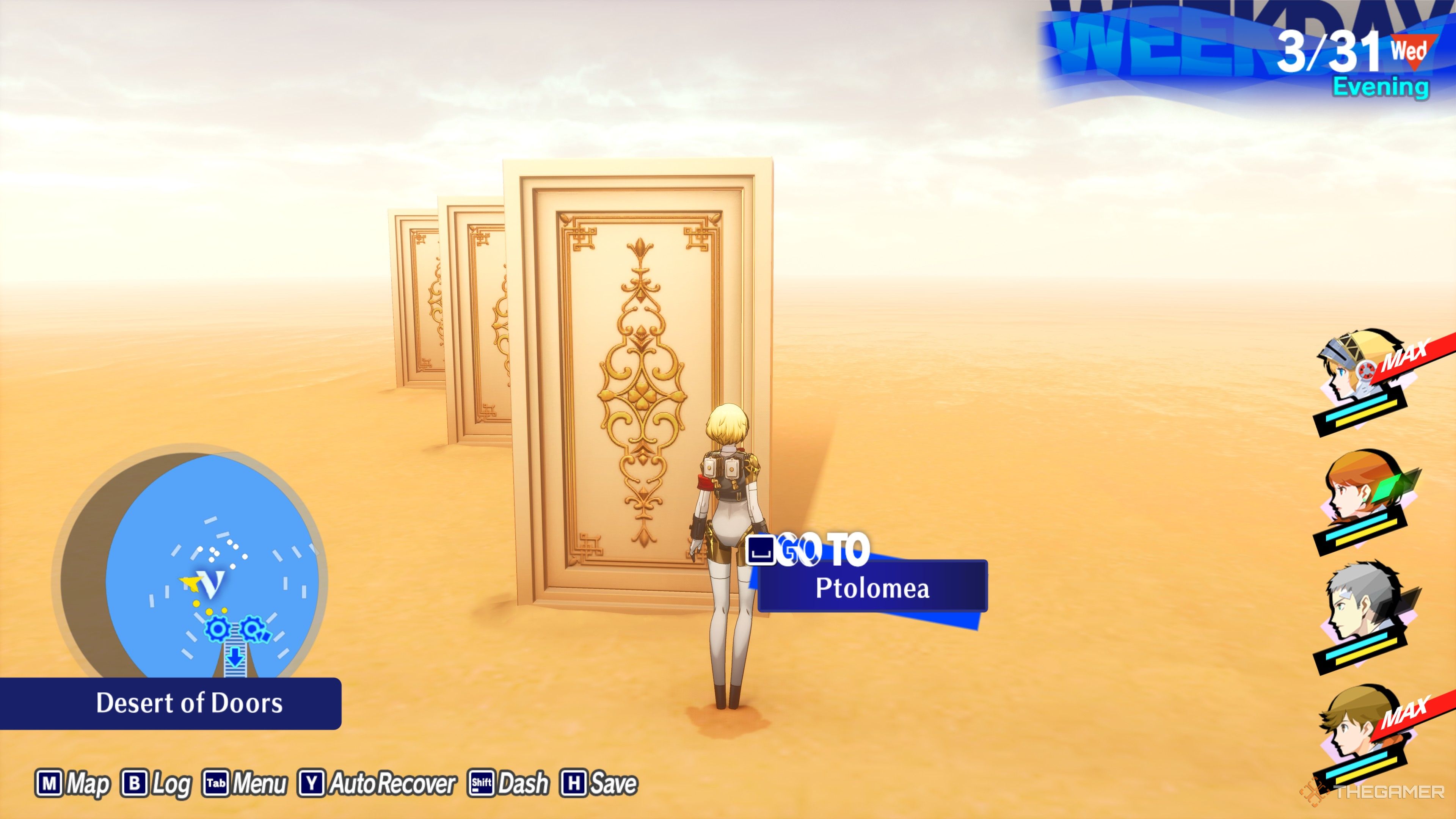 Aigis outside the Ptolomea doors in Persona 3 Reload Episode Aigis