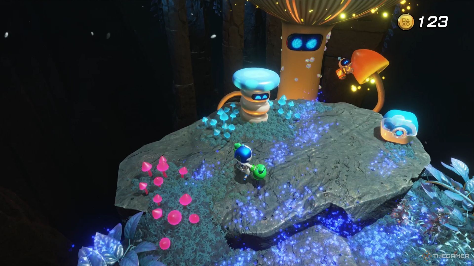 Astro Bot. The Wormy Passage Level. Rescuing the third bot.