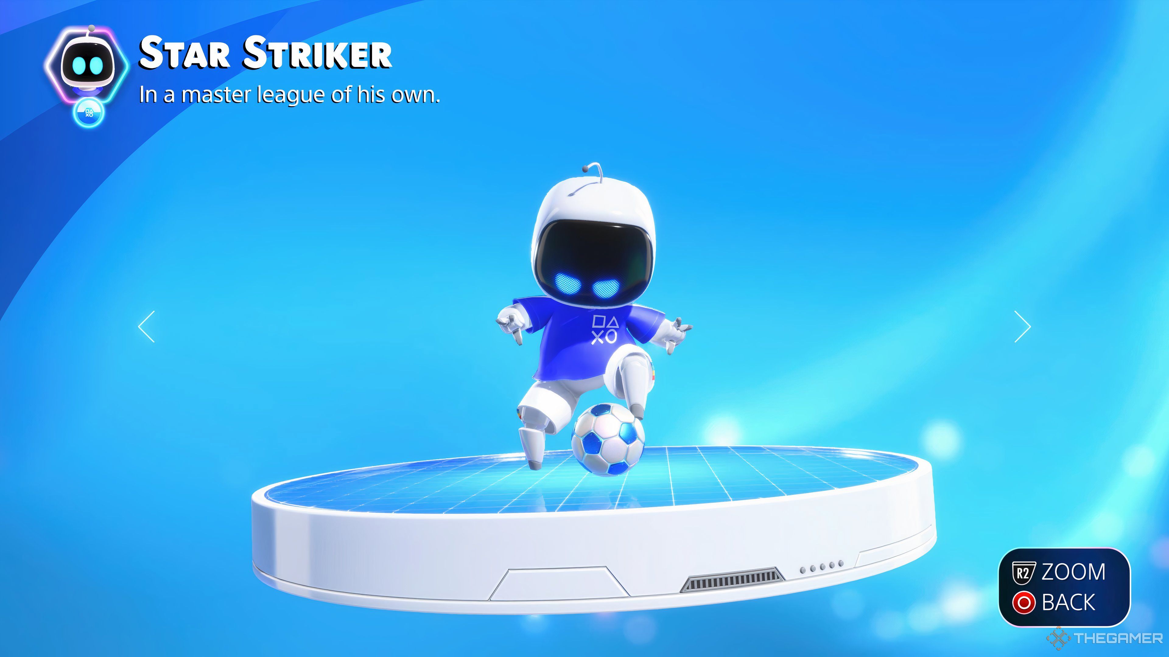 A "Star Striker" Bot in Astro Bot.