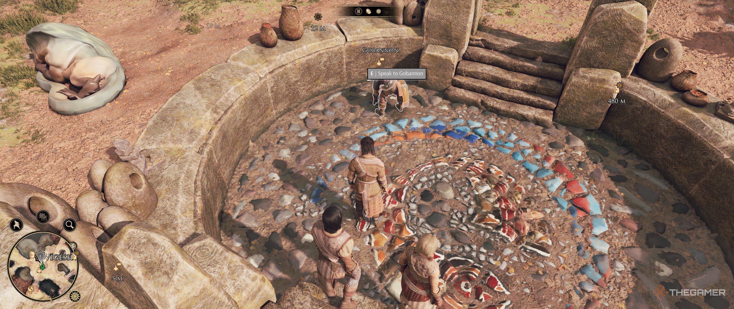 Finding Gobannon in the village in Greedfall 2.