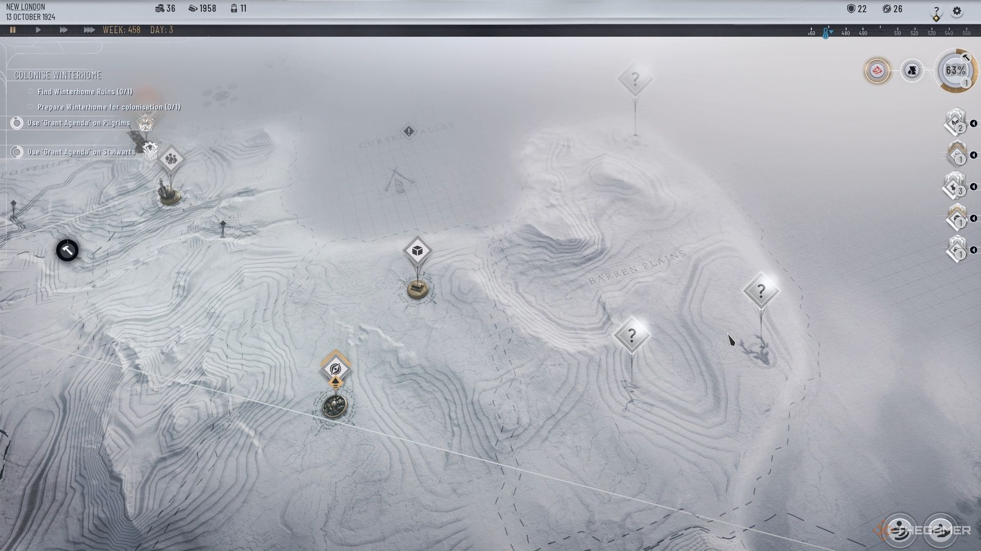 The Barren Plains in Frostpunk 2&rsquo;s Frostlands.
