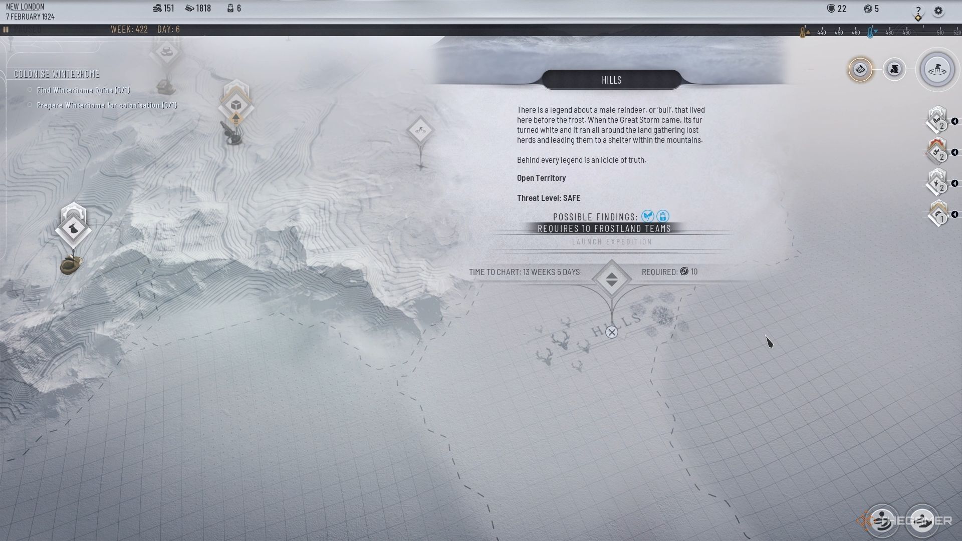 The Dead End Crags in Frostpunk 2&rsquo;s Frostlands.