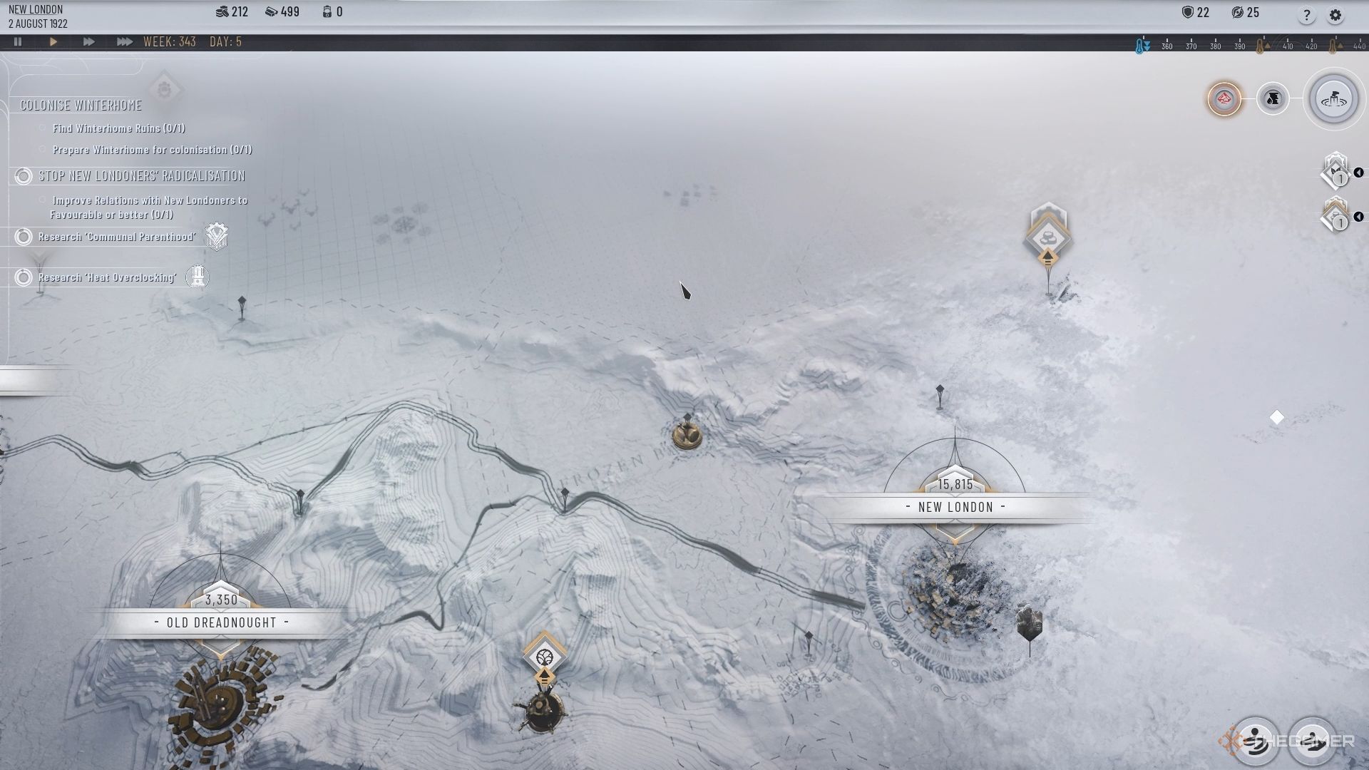 The Frozen Bay in Frostpunk 2&rsquo;s Frostlands.