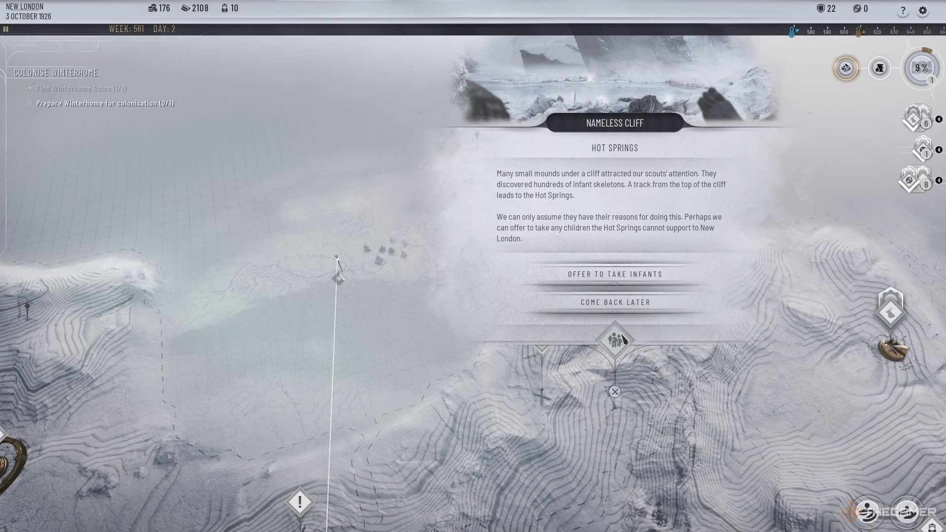 The Nameless Cliff in Steam Valley in Frostpunk 2&rsquo;s Frostlands.