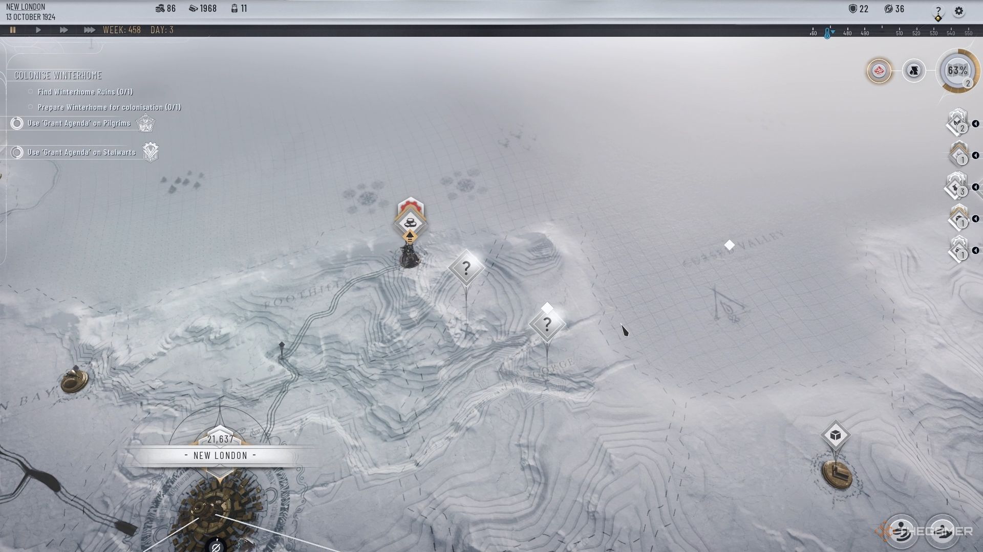The Gorge in Frostpunk 2&rsquo;s Frostlands.
