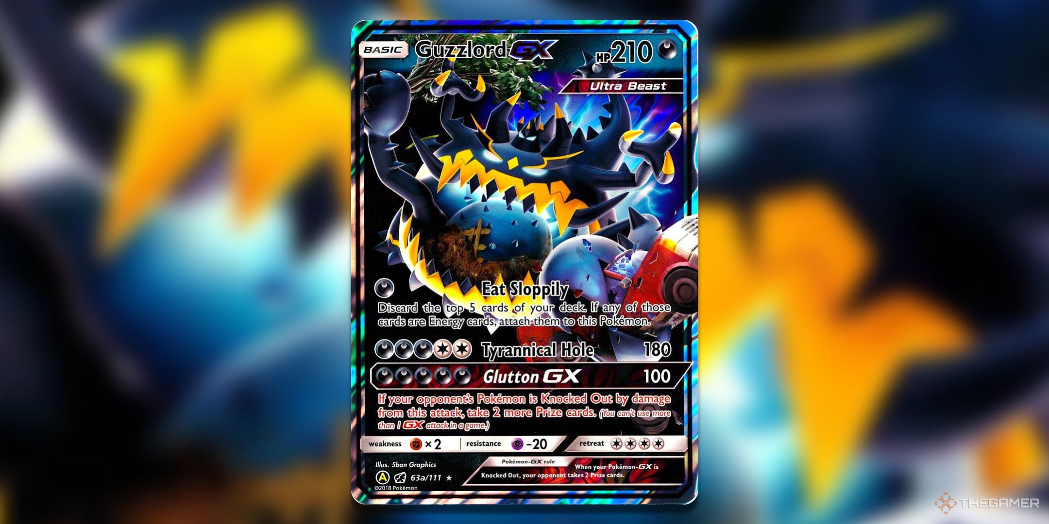 کارت کارت Guzzlord GX Pokemon TCG.