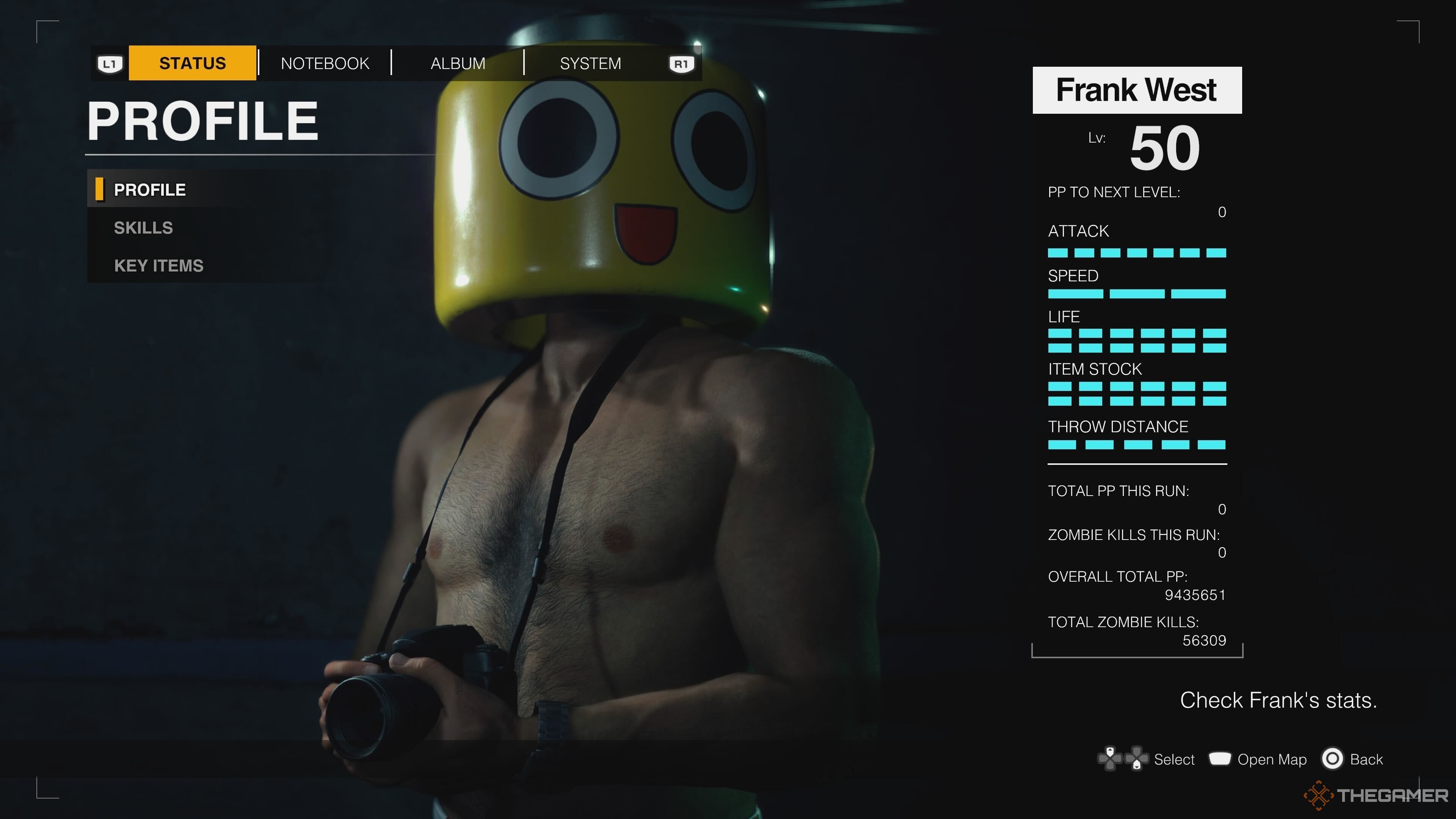 فرانک وست در سطح 50 در Dead Rising Deluxe Remaster.