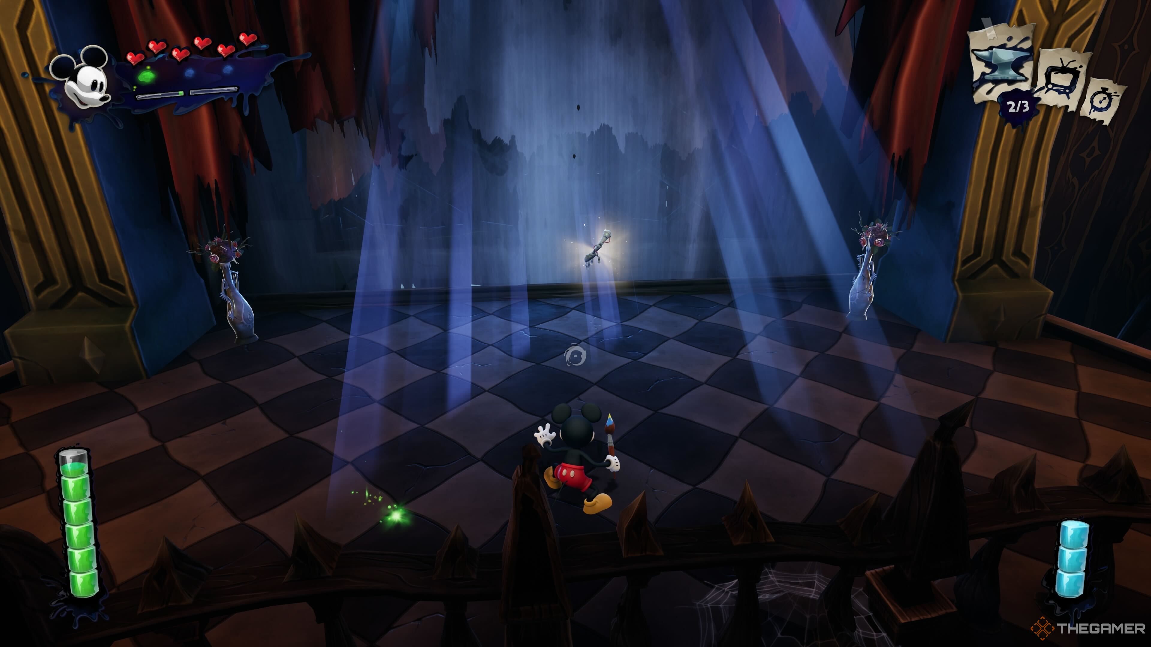مکان دست راست دونالد در Epic Mickey Rebrushed.