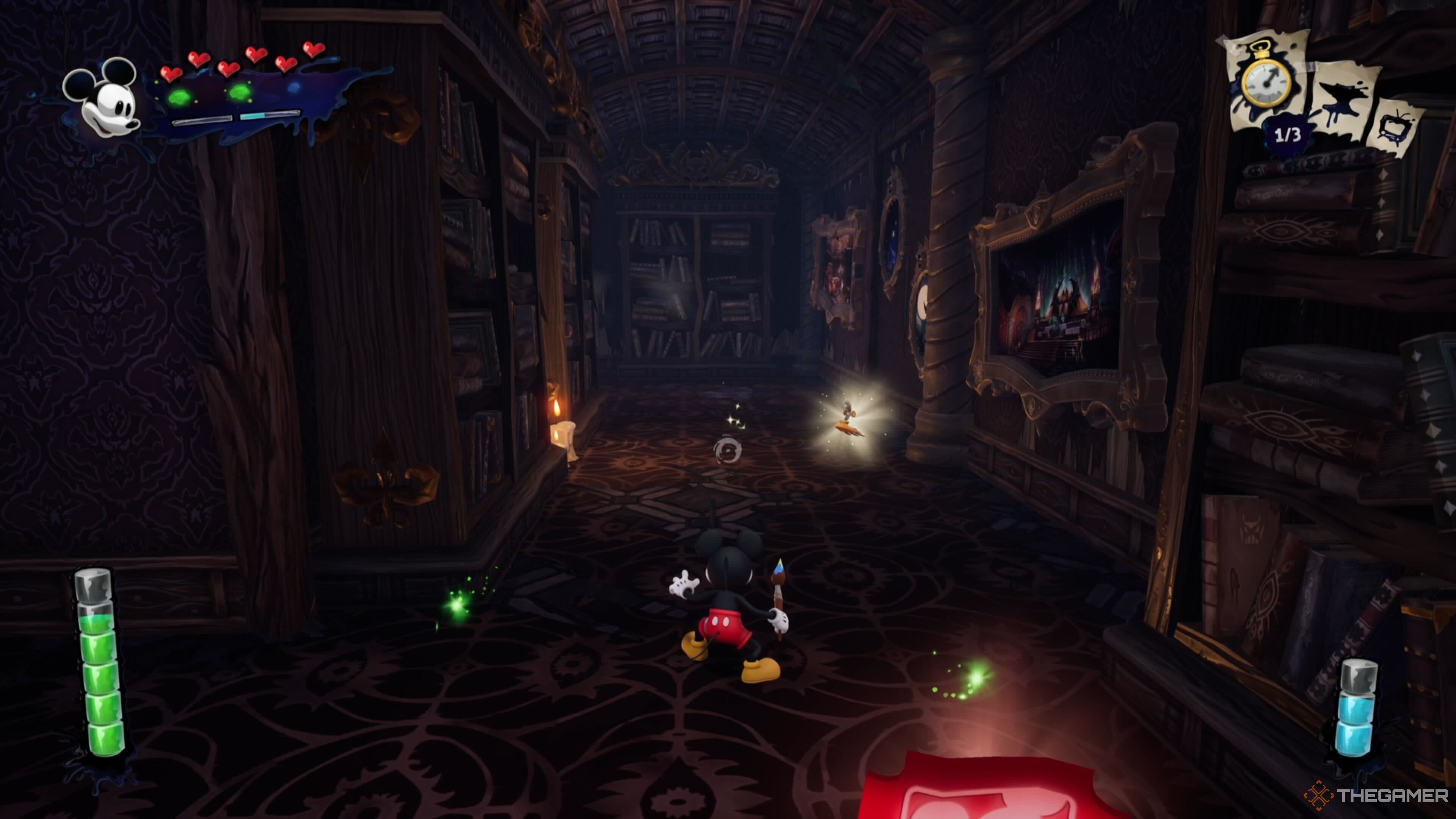 لوکیشن پای راست دونالد در Epic Mickey Rebrushed.