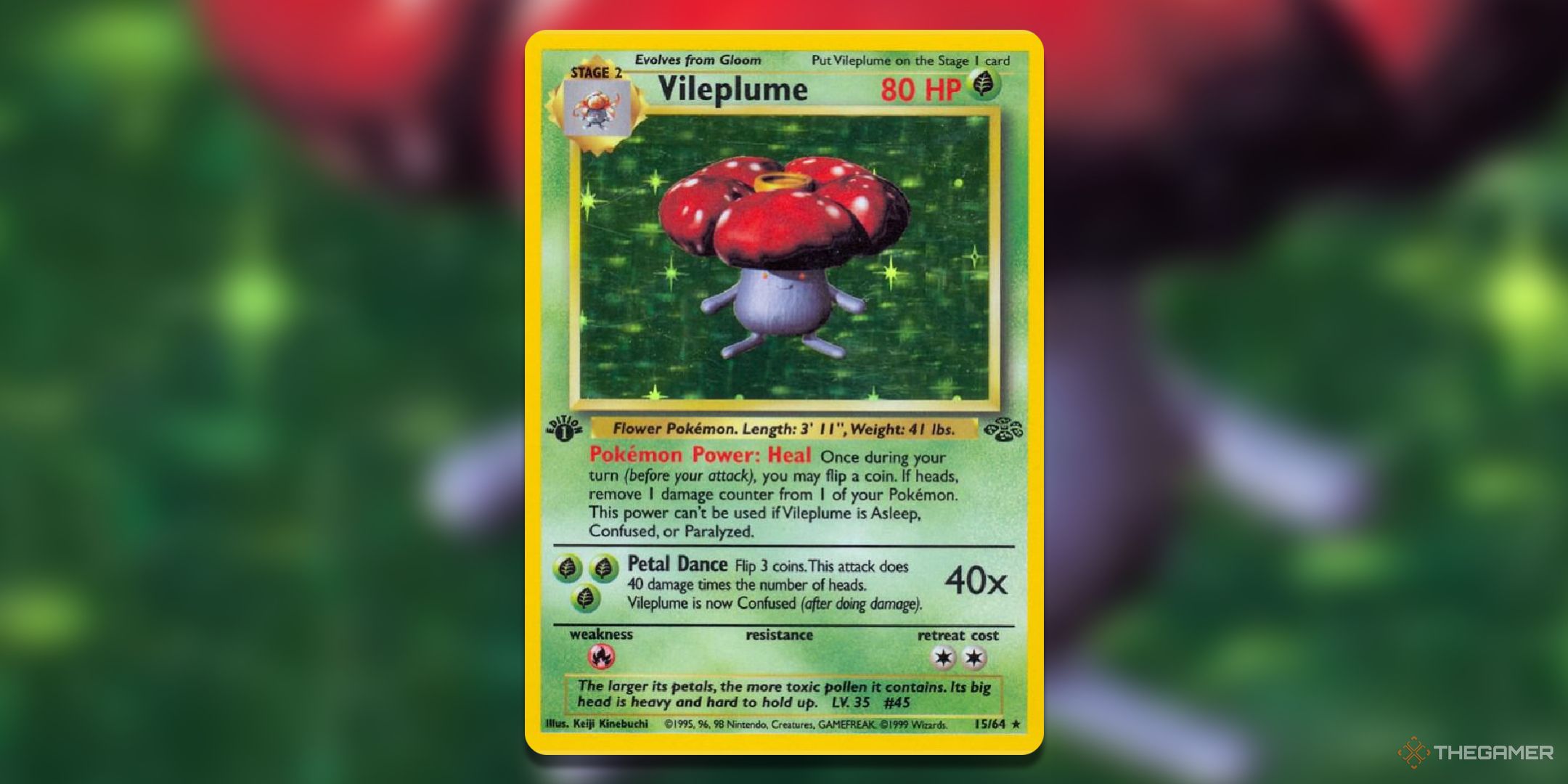 Jungle Holo Billplum Pokemon TCG card art.