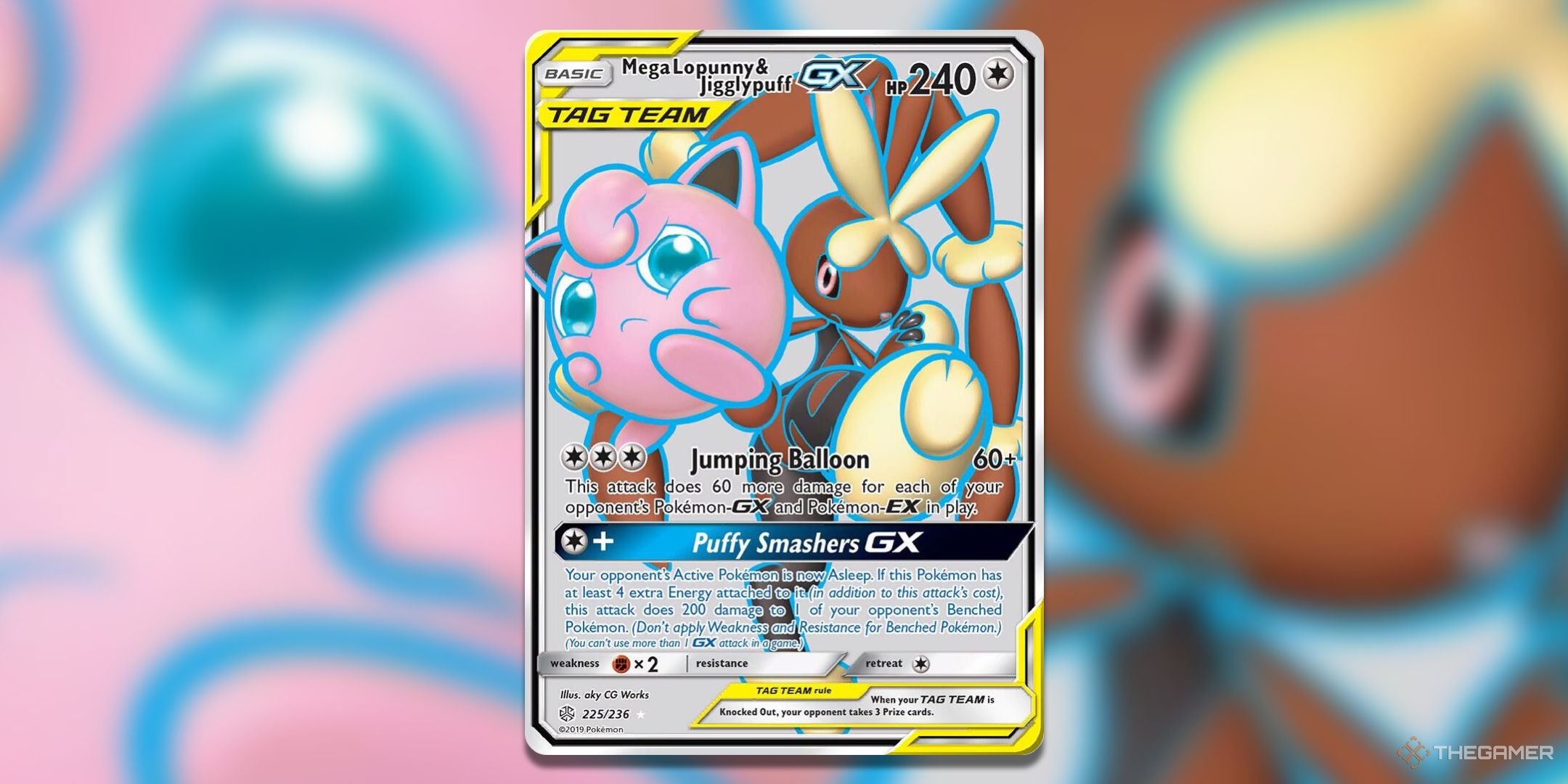 Mega Lopunny and Jigglypuff GX Full Pokemon TCG Cards.