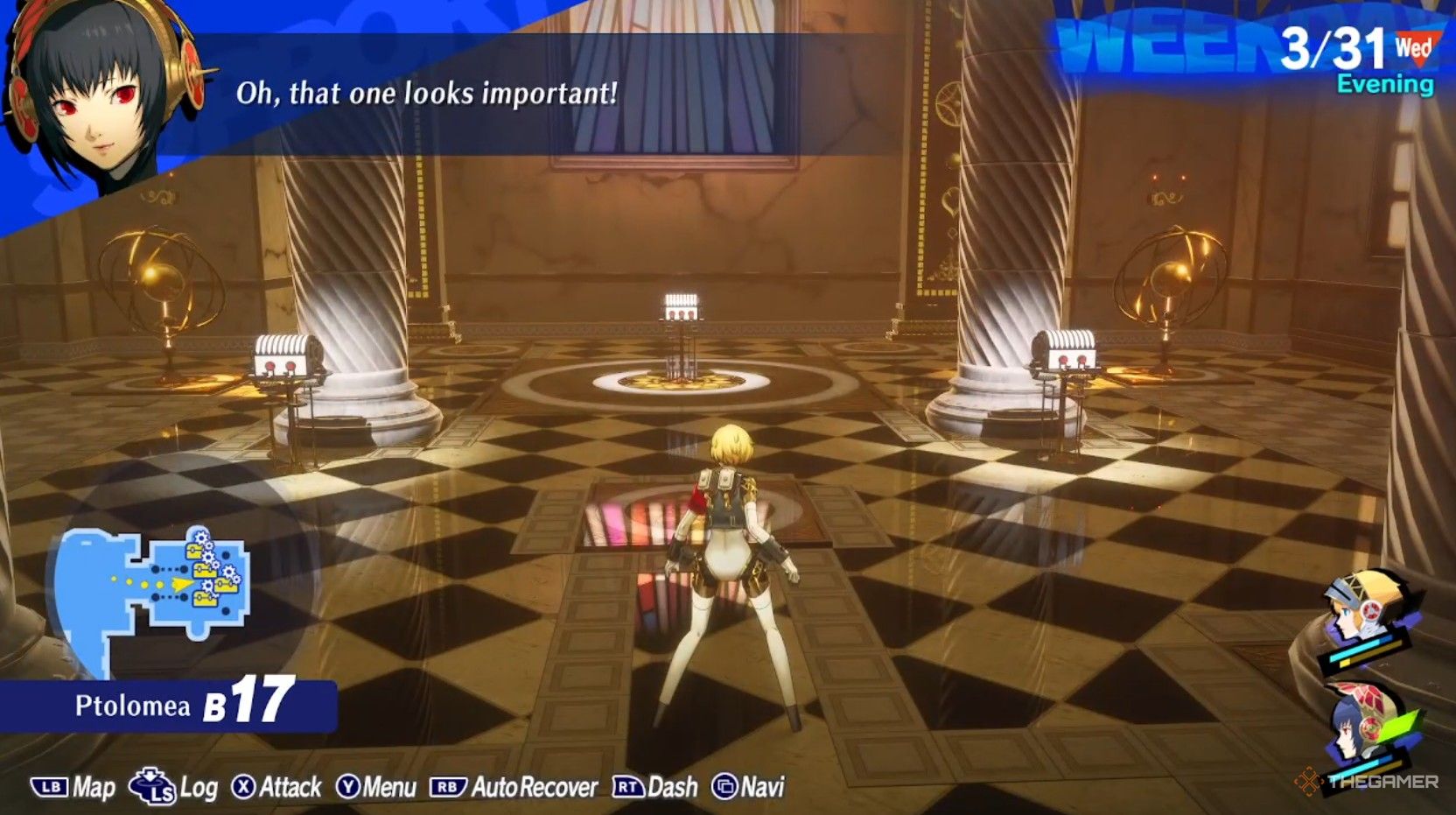Metis commenting on the rewards from Acheron Seeker in Persona 3 Reload Episode Aigis.